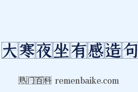 大寒夜坐有感造句是什么意思的图片